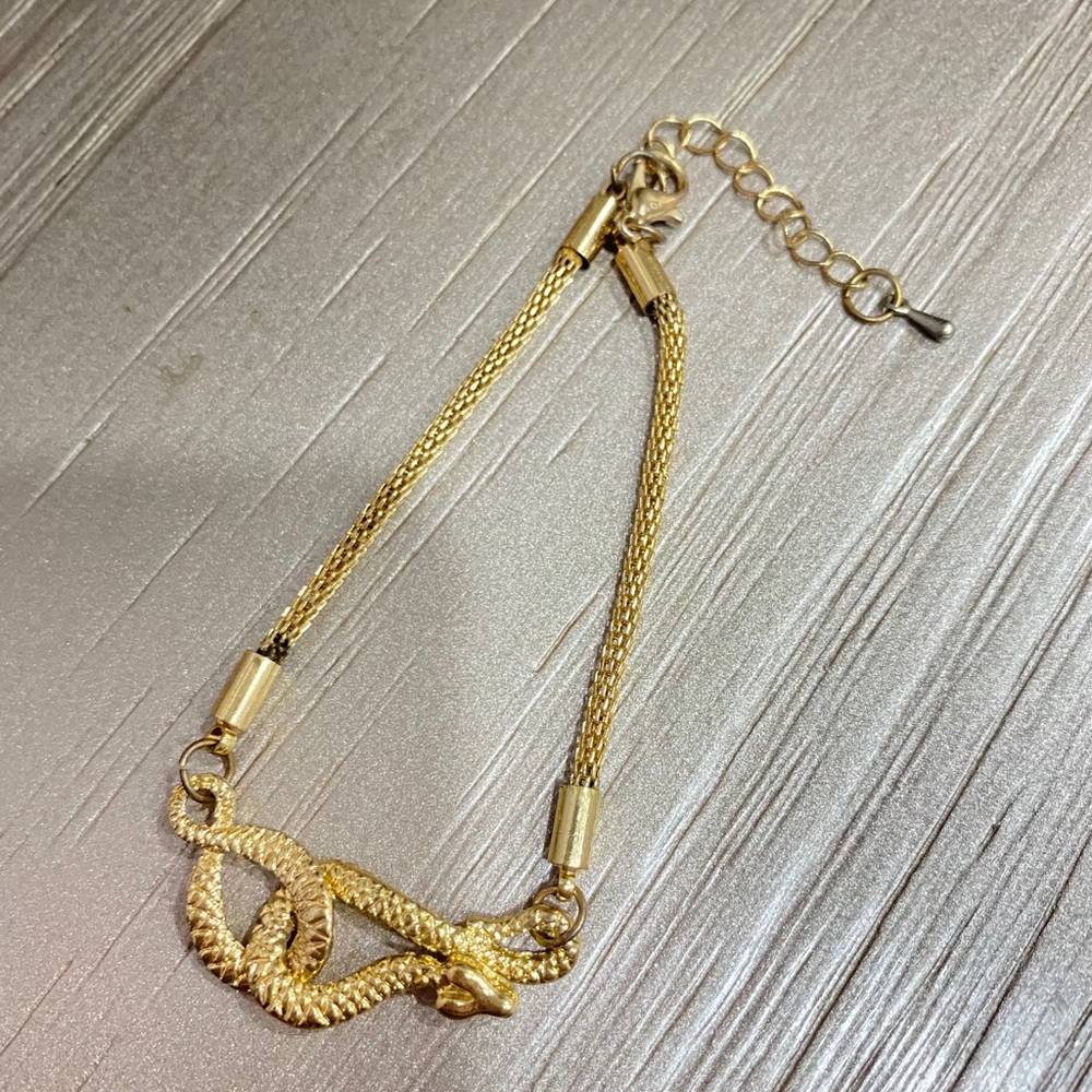 cute gold snake bracelet